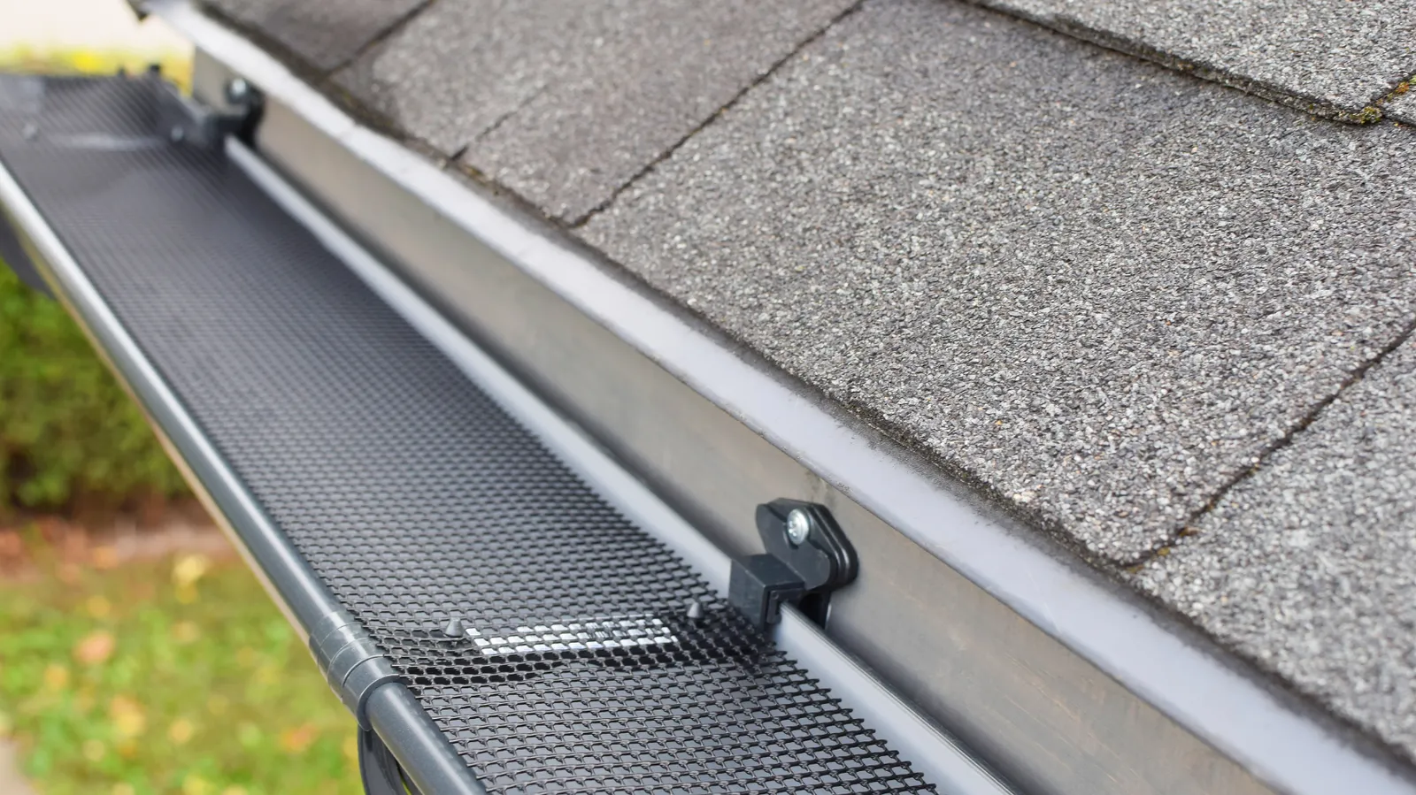 Close-up detail of roofing work